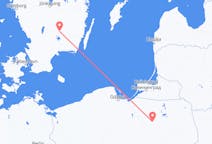Vluchten van Växjö, Zweden naar Szczytno, Polen