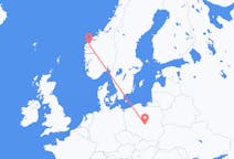 Flights from Volda, Norway to Łódź, Poland