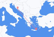 Fly fra Split til Sitia