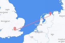Flyg från London, England till Groningen, Nederländerna