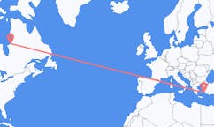 Flights from Kuujjuarapik, Canada to Leros, Greece