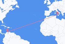 Flyreiser fra Riohacha, Colombia til Palermo, Italia