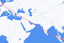 Flyreiser fra Palembang, Indonesia til Lille, Frankrike