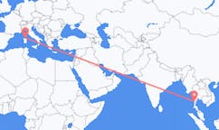 Flights from Bokpyin, Myanmar (Burma) to Olbia, Italy