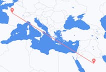Flyreiser fra Al Qasim (provins), Saudi-Arabia til Tours, Frankrike