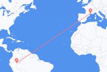 Flyreiser fra Iquitos, Peru til Montpellier, Frankrike