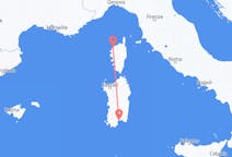 Vluchten van Cagliari, Trento naar Calvi, Haute-Corse