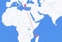 Flights from from Mahajanga to Santorini