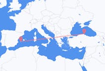 トルコのから スィノプ、スペインのへ イビサ島フライト