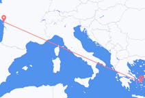 Vluchten van Mykonos naar La Rochelle