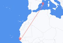 出发地 塞内加尔出发地 济金绍尔目的地 西班牙Mahon的航班