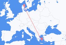 Flights from Parikia in Greece to Aarhus in Denmark
