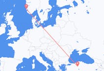 Flyreiser fra Ankara, Tyrkia til Haugesund, Norge