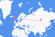Flights from Bratsk, Russia to Sørvágur, Faroe Islands