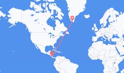 Flights from San José, Costa Rica to Qaqortoq, Greenland