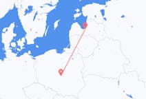 Voos de Łódź, Polônia para Riga, Letônia