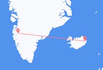 出发地 冰岛埃伊尔斯塔济目的地 格陵兰坎格鲁斯苏克的航班