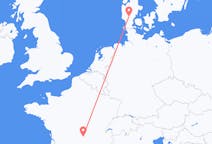 Flights from Clermont-Ferrand in France to Billund in Denmark