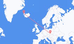 Flights from the city of Ostrava, Czechia to the city of Ísafjörður, Iceland