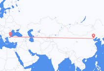 Flyrejser fra Tangshan, Kina til Istanbul, Tyrkiet