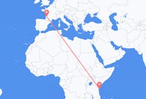 Flyg från Pemba, Tanzania till Bordeaux, Frankrike