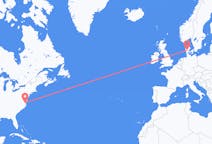Vluchten van Norfolk, Verenigde Staten naar Billund, Denemarken