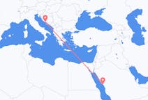沙特阿拉伯出发地 延布飞往沙特阿拉伯目的地 斯普利特的航班