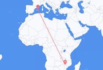 모잠비크 테테에서 출발해 스페인 마혼에게(으)로 가는 항공편