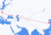 Flyg från Nanjing, Kina till Brno, Tjeckien