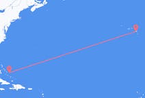 Flyrejser fra San Salvador Island, Bahamas til Ponta Delgada, Portugal