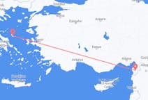 Fly fra Skíros til Hatay Province