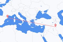 Flyreiser fra Suleimania, Irak til Girona, Spania