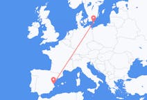 Flights from Bornholm, Denmark to Valencia, Spain
