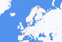 Flights from Ivalo, Finland to Toulouse, France
