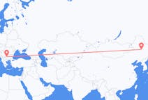 Flyreiser fra Daqing, Kina, til Sofia, Kina
