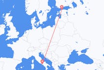 Vluchten van Tallinn, Estland naar Napels, Italië
