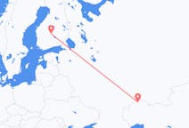 Flyreiser fra Muntlig, Kasakhstan til Jyväskylä, Finland