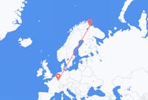 Flyg från Luxemburg, Luxemburg till Kirkenes, Norge