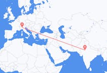 Flyg från Kishangarh, Indien till Milano, Italien