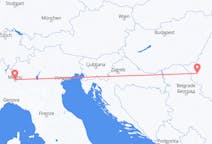 Vluchten van Timișoara, Roemenië naar Milaan, Italië