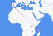 Flyg från Antsiranana, Madagaskar till Sevilla, Spanien