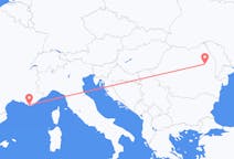 Loty z Tulon, Francja do Bacau, Rumunia
