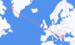 Flyrejser fra Maniitsoq, Grønland til Lemnos, Grækenland