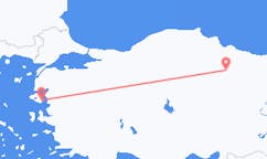出发地 土耳其托卡特目的地 希腊米蒂利尼的航班