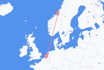 Flyg från Brysselregionen, Belgien till Trondheim, Norge