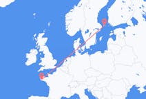 Flyg från Quimper, Frankrike till Mariehamn, Åland