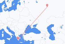 Fly fra Tsjeboksary til Kalamata