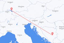 Flyrejser fra Sarajevo til Friedrichshafen
