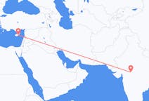 Vluchten van Indore naar Larnaca