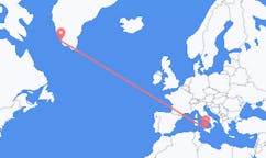 Flyg från Palermo, Italien till Paamiut, Grönland